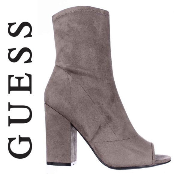 sock boot heels peep toe